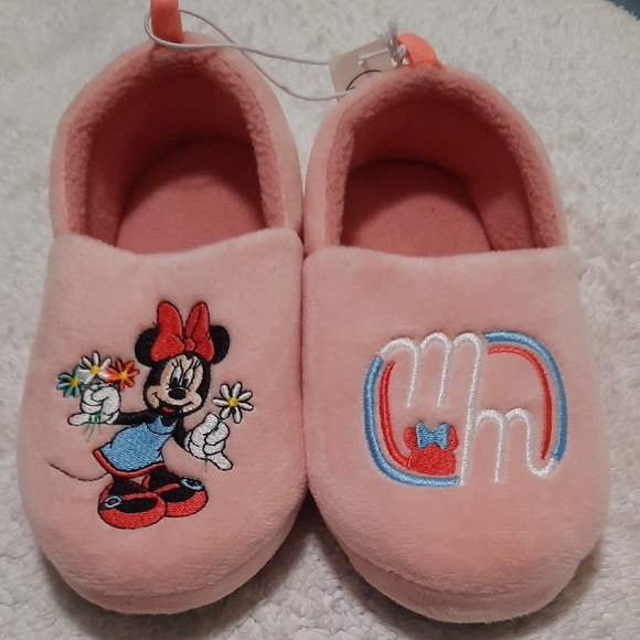 Disney Minnie Mouse Pink and Red Kids Slippers - Picture 1 of 6
